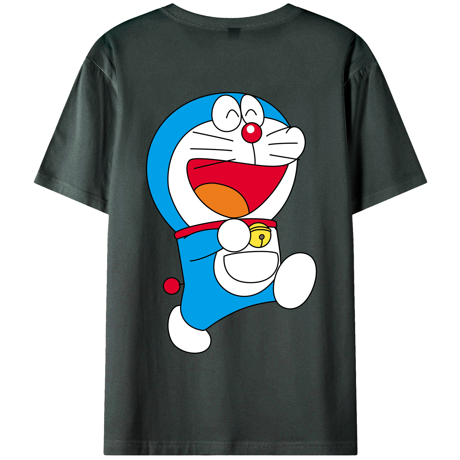 （画像用） ドラえもん Doraemon 綿100％ メンズ半袖Tシャツ（バックプリント） 通気性